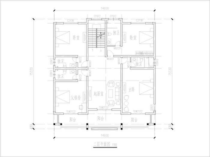 现代简约风格别墅平面图