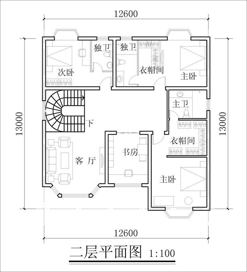 農村三層樓房設計平面圖