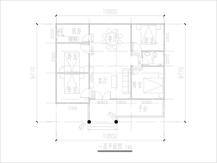 一层自建房平面图