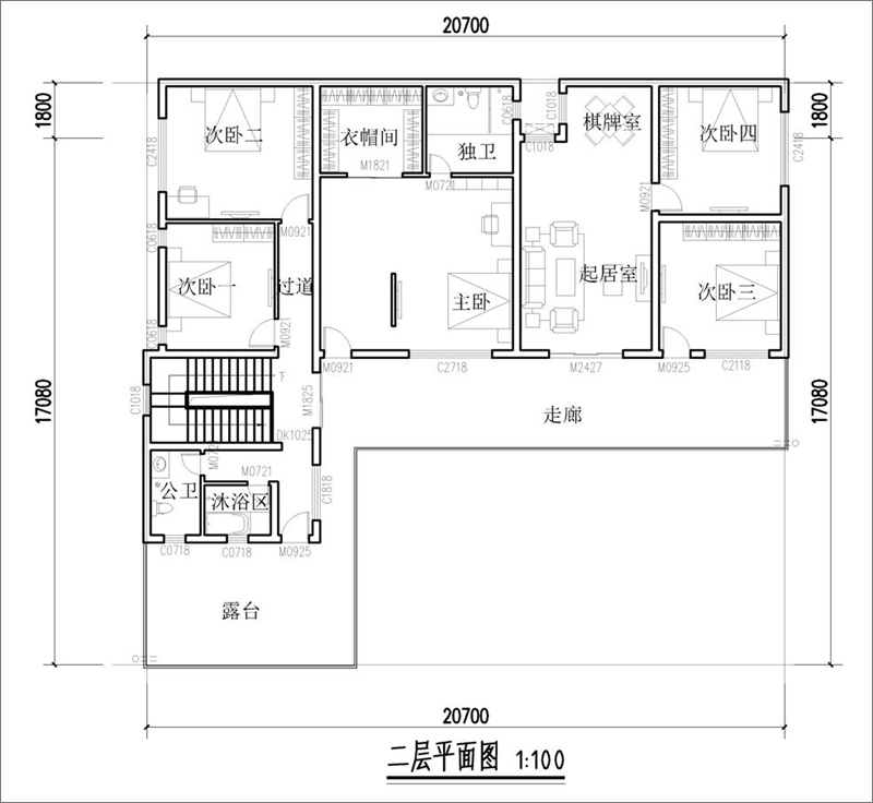 农村现代楼房平面布局图