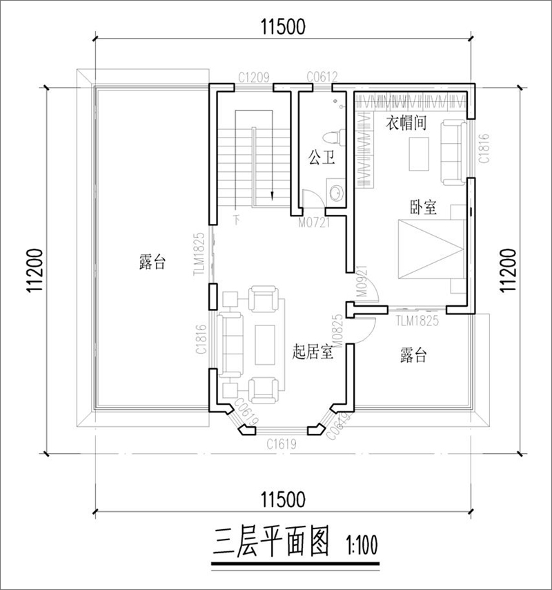 三层平面图