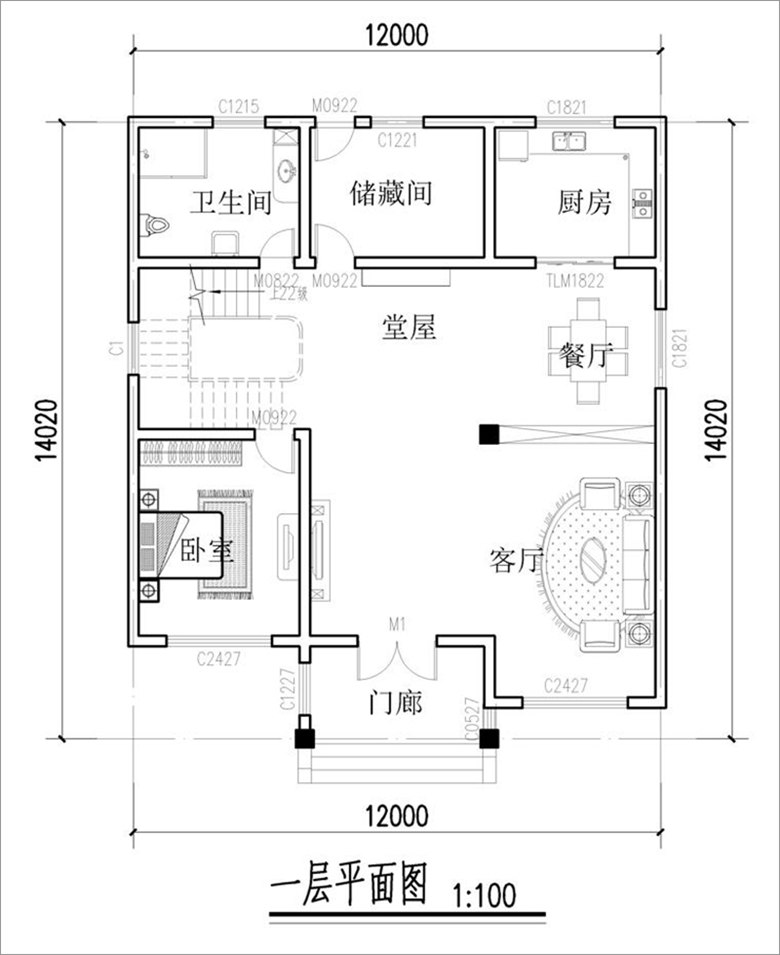 农村二层小洋房户型图