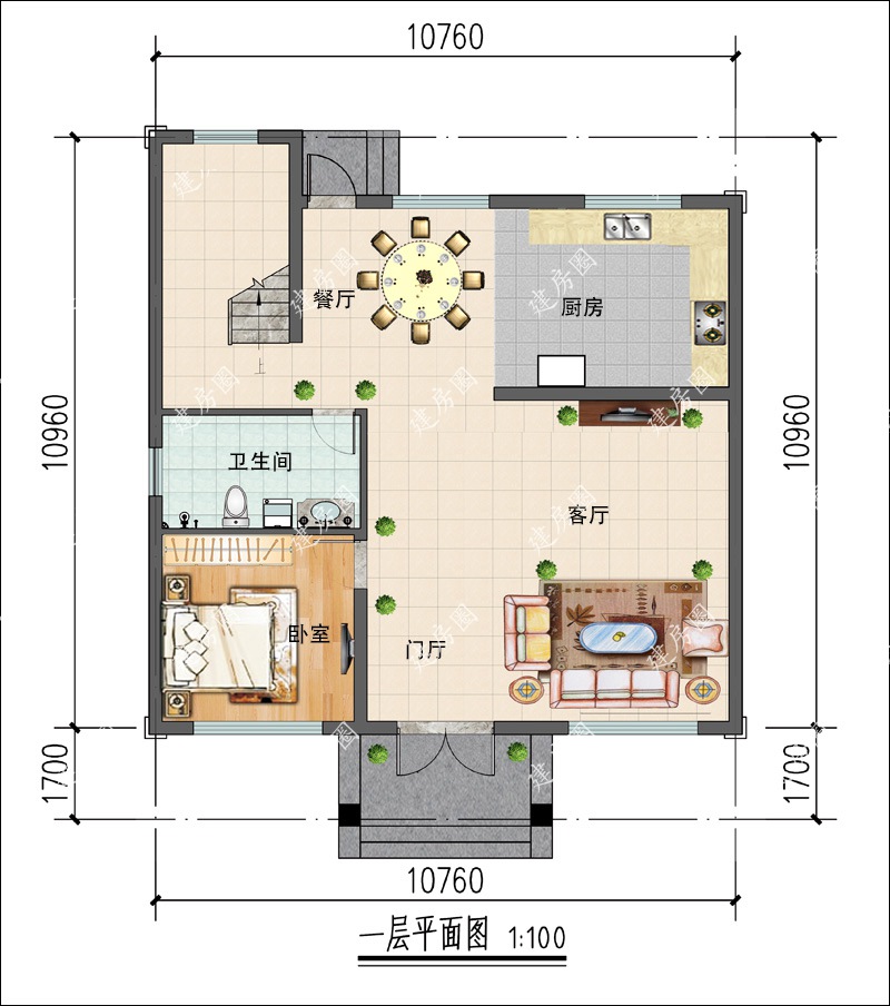 自建房一层平面图