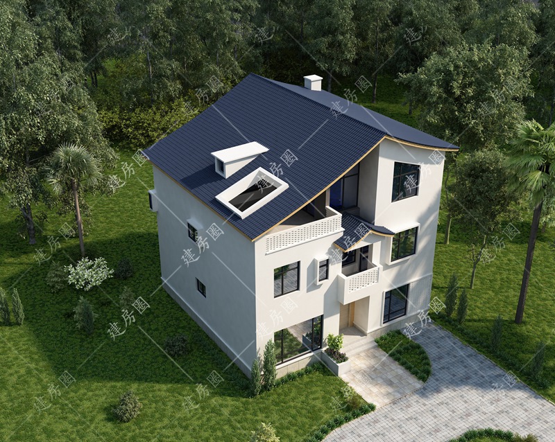11米x11米三层现代别墅图片设计