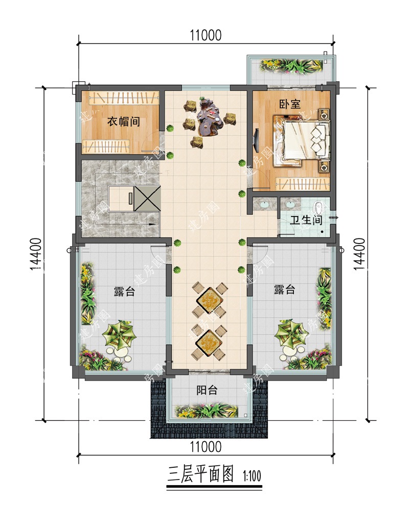 三层自建房别墅设计图