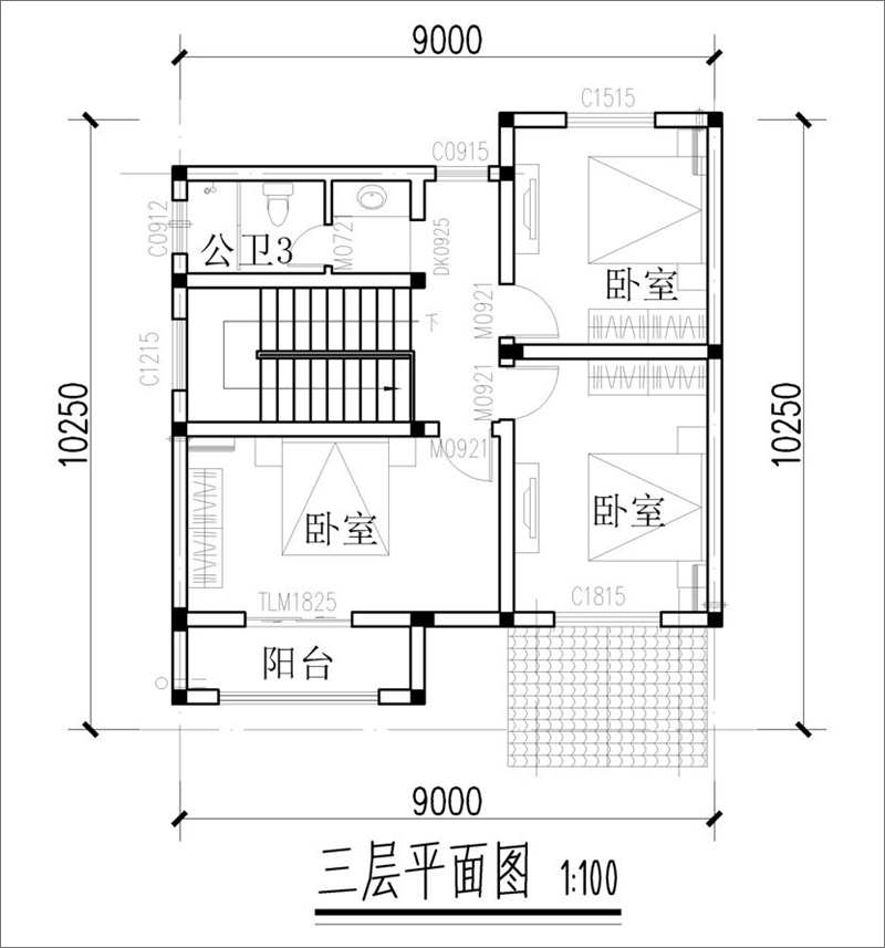 农村面宽10米自建房户型图