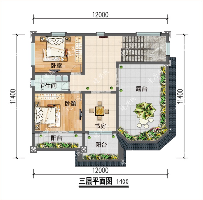 重庆农村盖房设计图纸三层户型图