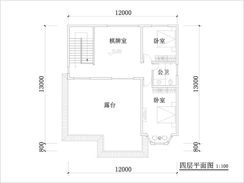 四层平面布局图