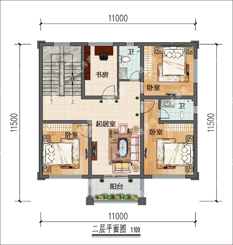 二层平面布局图