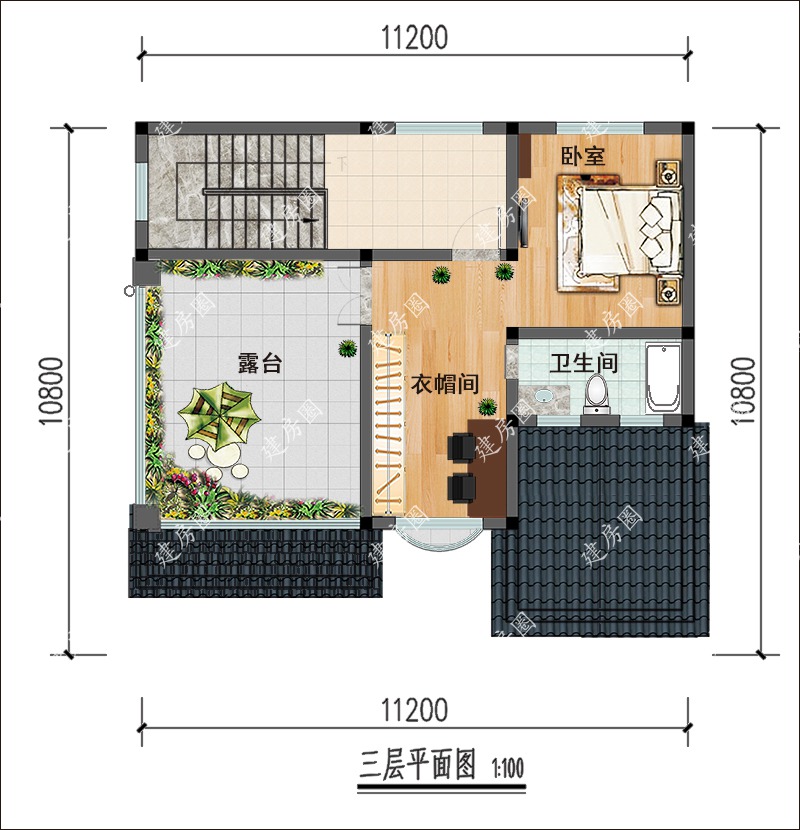 三层平面布局图