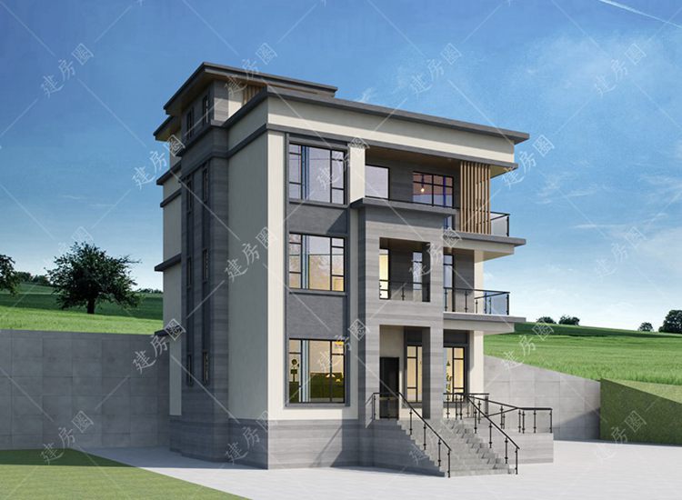 150平米农村自建房设计图纸，一层、二层、二层半房屋外观样式